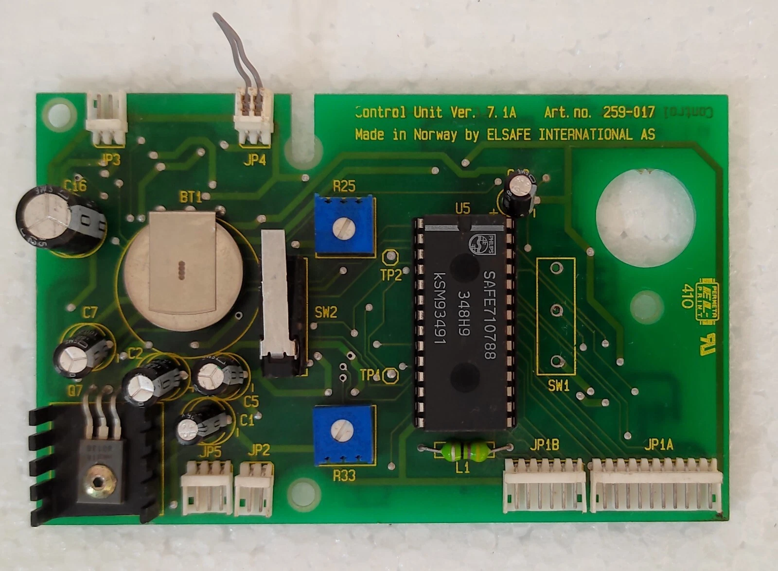 Elsafe 259-017 / 259 - 017Control Unit Ver 7.1A